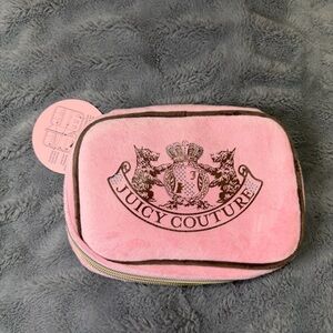 Juicy Couture Pink and Brown Logo Pouch